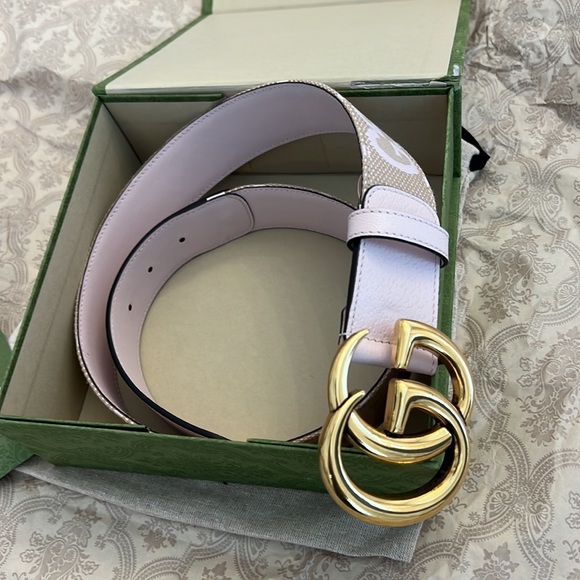NWT GUCCI GG MARMONT JUMBO GG BELT SIZE 85